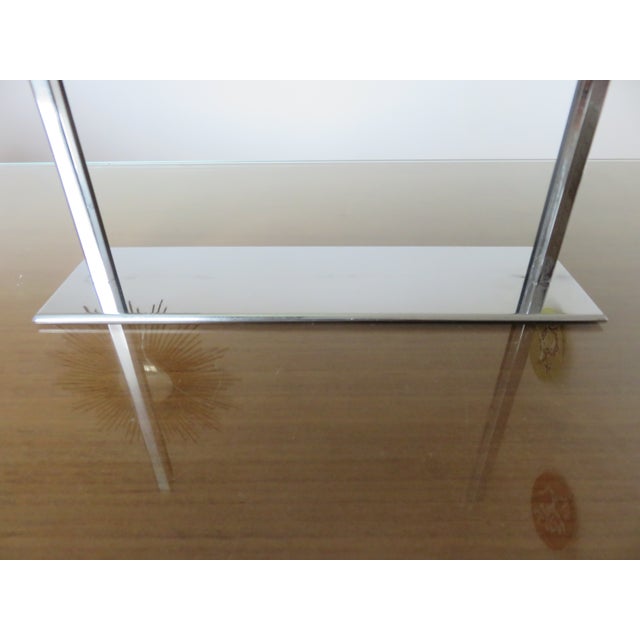 Art Deco Photo Frame in Chromed Brass and Beveled Glass, France, 1930s For Sale - Image 11 of 12