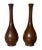Pair of Antique Bronze Japanese Teardrop Vases For Sale