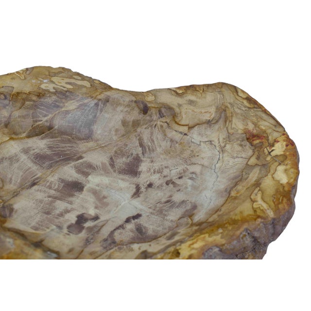 Late 20th Century Carved Solid Stone Bowl With Natural Irregular Shape Accent Dish For Sale - Image 9 of 10