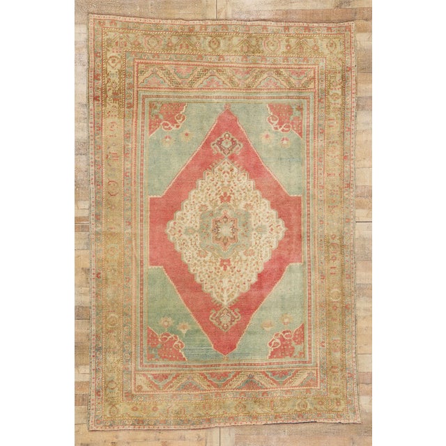 Vintage Turkish Oushak Rug - 06'03 X 09'08 For Sale - Image 9 of 9
