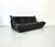 French Togo Sofa in Black Leather attributed to Michel Ducaroy for Ligne Roset, 1970s For Sale - Image 6 of 11