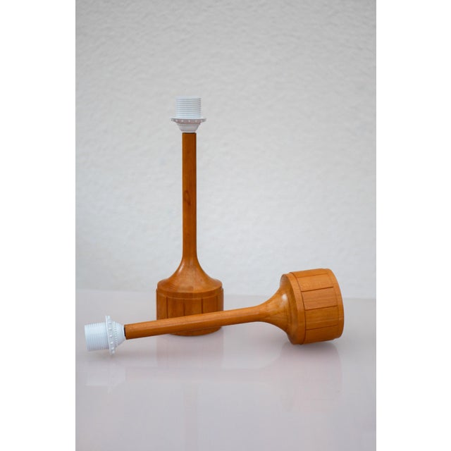 Scandinavian Oak Table Lamps from Elpe, Set of 2 For Sale - Image 11 of 15