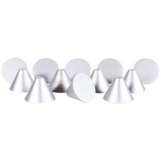 Mid-Century Modern Aluminum Cone Knobs - Set of 12 For Sale