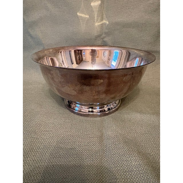 Gorham Mid 20th Century Gorham Silverplate Footed Serving Bowl For Sale - Image 4 of 7