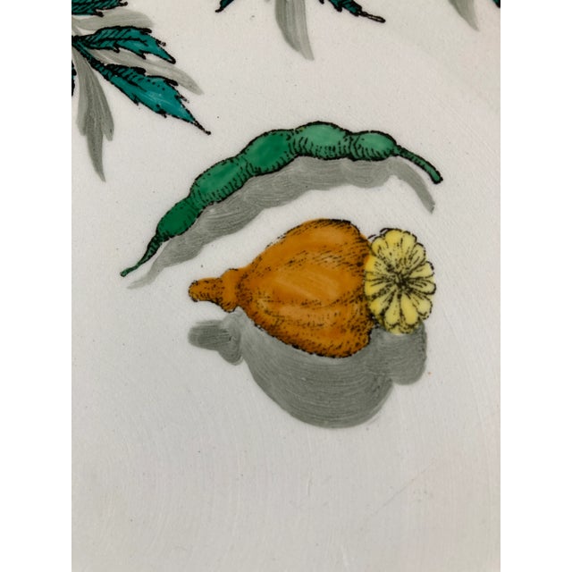 White Piero Fornasetti Vegetable Face Plates- Set of 6 For Sale - Image 8 of 11