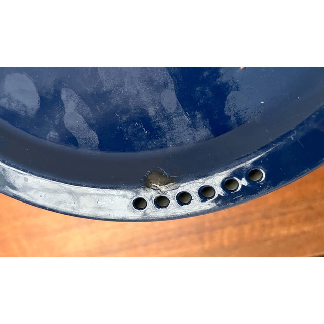 Mid-Century Modern Minimalist Blue Enamel Pot by Seppo Mallat for Finel, Finland, 1960s For Sale - Image 13 of 18