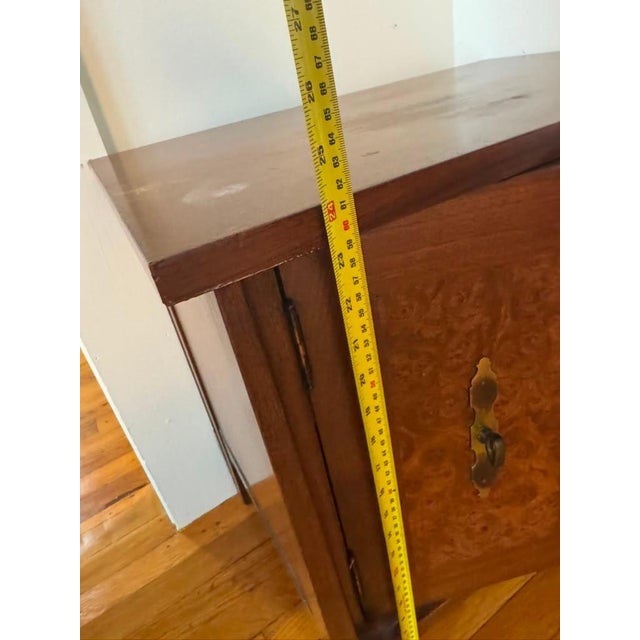 R-Way Mid Century Modern Nightstand With Burl Inlay For Sale In Boston - Image 6 of 9