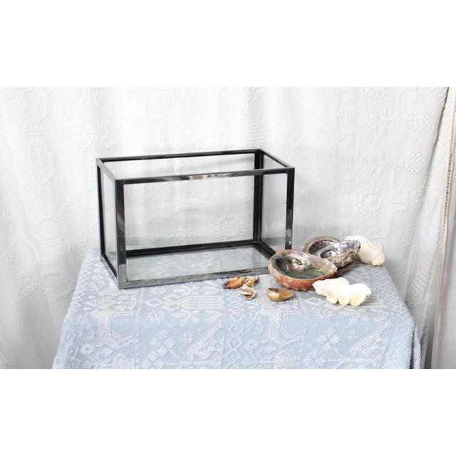 1960s Rare Chrome Vintage Aquarium - Fish Tank - Terrarium For Sale - Image 5 of 12
