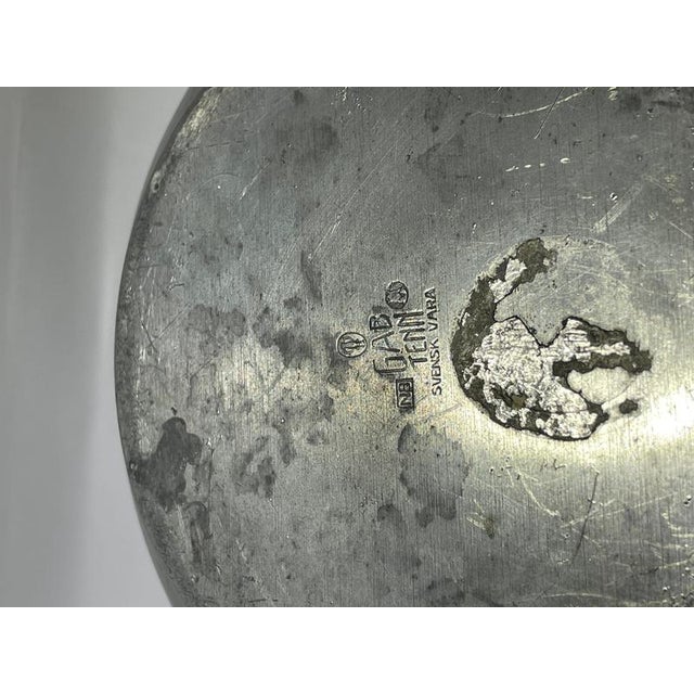 Swedish Art Deco Pewter Vase with Scroll Handles from GAB, 1939 For Sale - Image 6 of 7