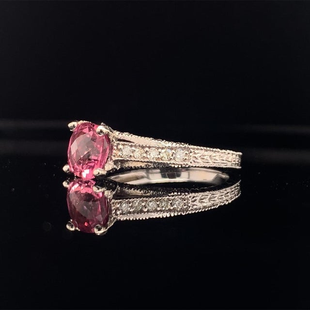 Natural Finely Faceted Quality Tourmaline Rubellite Diamond Ring 6.5 14k Gold 2.45 Tcw Certified $3,700 912289 This is a...