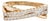 90s Vintage Diamond Crossover Ring Sz 9 14k Yellow Gold Double Row Bypass Band For Sale