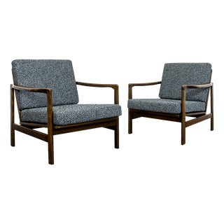 Mid-Century Modern Lounge Chairs by Zenon Bączyk, Poland, 1960s, Set of 2 For Sale