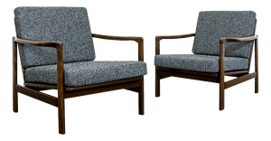 Mid-Century Modern Lounge Chairs by Zenon Bączyk, Poland, 1960s, Set of 2