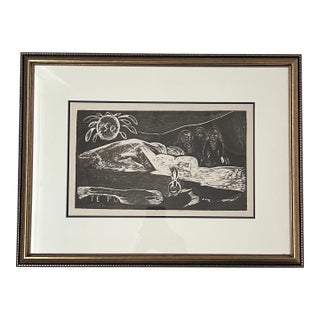1950s Paul Gauguin's Rare Te Po Woodblock Print For Sale