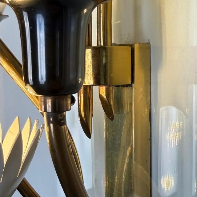 Pietro Chiesa Monumental Pietro Chiesa for Fontana Arte Rare 7-Light Glass Sconces, 1950s For Sale - Image 4 of 15