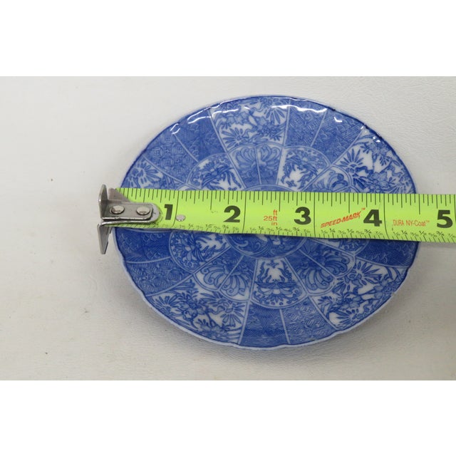 Chinese Porcelain Saucer Blue and White Small Plate Kraak Style Dish 4526b For Sale - Image 15 of 15