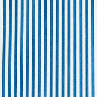 Schumacher Edwin Stripe Narrow Wallpaper in Navy For Sale