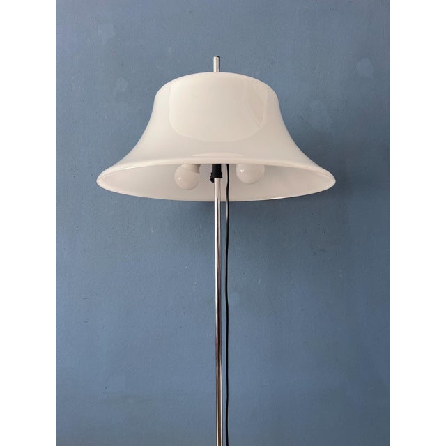 Vintage Space Age Floor Lamp with Acrylic Glass UFO Shade For Sale - Image 12 of 13