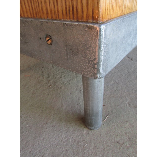 Wood Custom Made Heavy Duty Tabletop Butcher Block Cutting Board Dated 1941 For Sale - Image 7 of 10