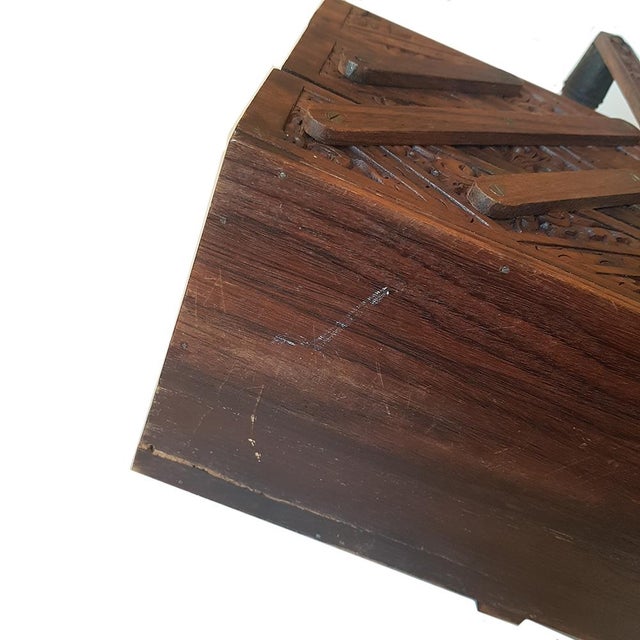 Art Deco Indian Rosewood Sewing Box, Indonesia, 1930s For Sale - Image 5 of 12