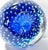 1970s Vintage Cobalt Blue Controlled Bubble Art Glass Paperweight For Sale - Image 5 of 5