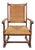 Modern Dutch Brutalist Armchair in Rush and Oak, 1950s For Sale