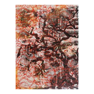 Vintage Abstract Tree & Lace Serigraph