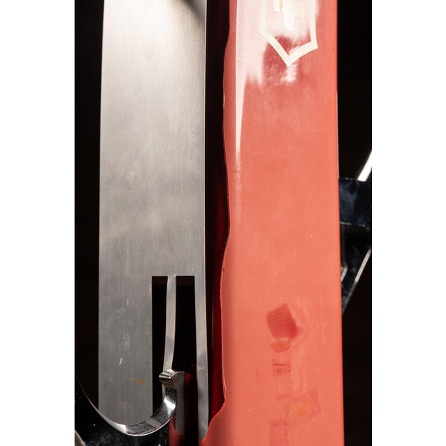 Red Vintage "Victorinox" Swiss Army Knife Mechanical Store Display For Sale - Image 8 of 11