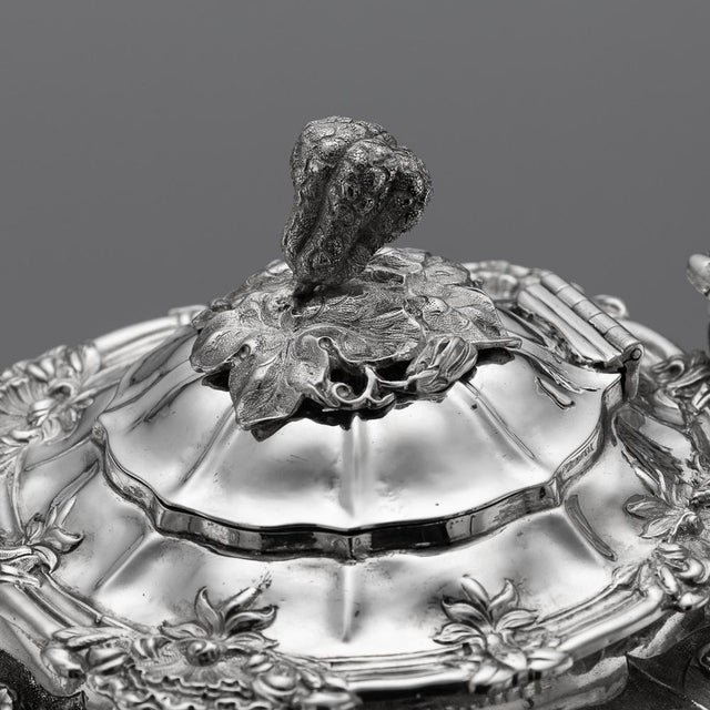 Antique Victorian Silver Tea Service, London, 1854, Set of 4 For Sale - Image 17 of 18