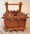 Folk Art Antique Tramp Art Crown of Thorns Wooden Basket With Handle For Sale - Image 3 of 8