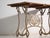 This antique garden table pairs a cast iron base with a top of jointed solid pine boards. Originates from Central Europe,...