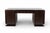 This exceptional antique Art Deco Macassar ebony wood large executive desk circa 1930 is expertly handcrafted from solid...