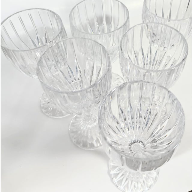 Late 20th Century Hollywood Regency Crystal Goblets- Set of Six For Sale - Image 12 of 16