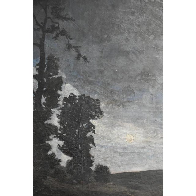 Julien Dejardin, Landscape at Twilight, 19th Century, Oil Painting on Canvas For Sale - Image 4 of 5