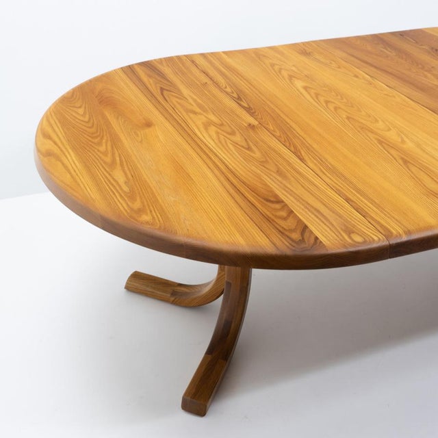 Round Dining Table in Elm from Ebénisterie Seltz, 1980s For Sale - Image 4 of 11