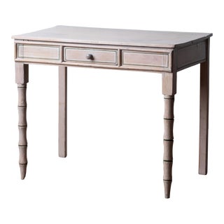 Regency Style Bamboo Turned Side Table For Sale