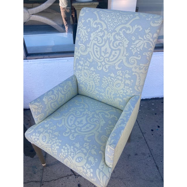 Transitional Fortuny Arm Chair -1 For Sale - Image 3 of 12