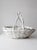 Vintage White Wicker Gathering Basket With Double Handles For Sale - Image 11 of 17