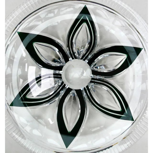 Glass Crystal Centerpiece Fruits Bowl Cut to Clear from Val Saint Lambert, 1950 For Sale - Image 7 of 12