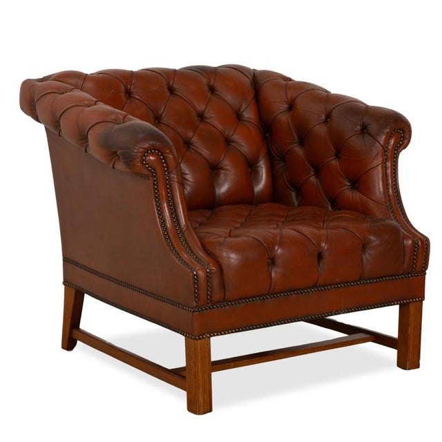 Chesterfield Club Chair in Leather For Sale - Image 15 of 15