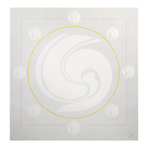 Swirl Gray, Signed Abstract Screenprint by Jack Youngerman