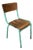 French Mint Green Stacking Dining Chairs from Mullca, 1950s, Set of 7 For Sale