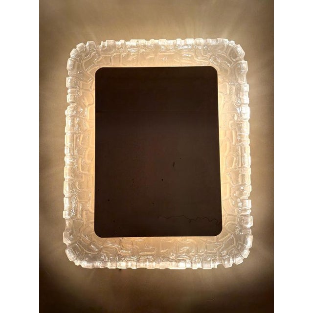 Gold Large Six-Light Acrylic Wall Mirror from Erco, Germany, 1970s For Sale - Image 8 of 18
