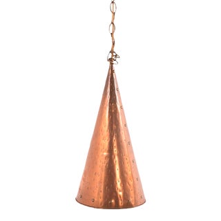 Danish Copper Pendant Lamp by E.S Horn Aalestrup, 1950s For Sale