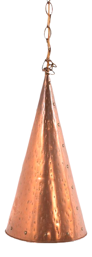 Danish Copper Pendant Lamp by E.S Horn Aalestrup, 1950s