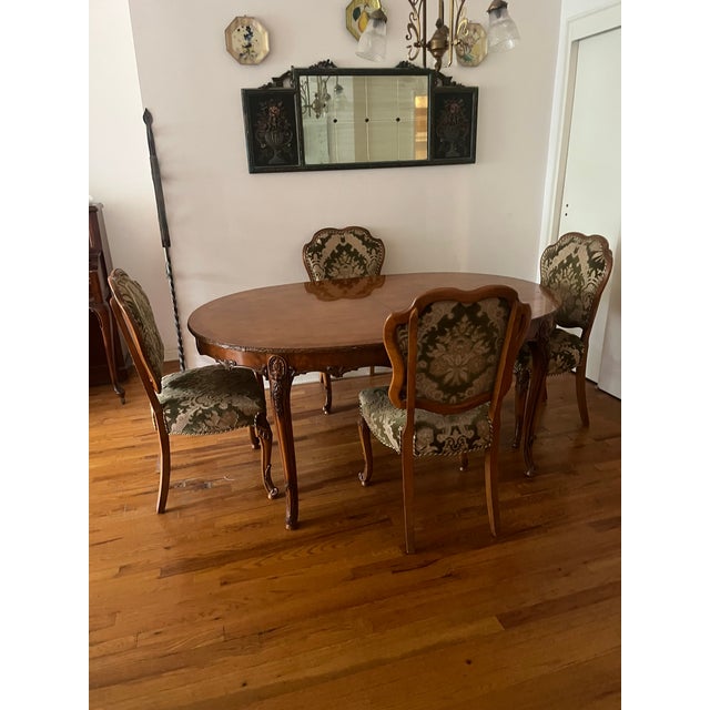 Wood Vintage Dining Set - Includes 4 Chairs For Sale - Image 7 of 7