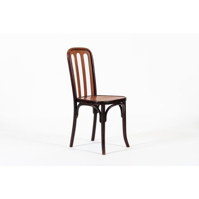 Antique Bentwood Bistro Cafe Chairs by Josef Hoffman for Thonet For Sale - Image 12 of 12