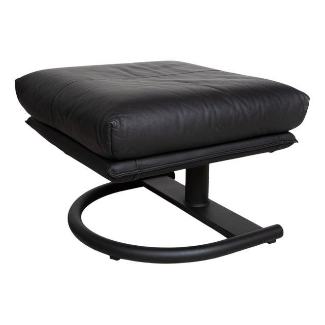 Black Leather BMP 418 Stool from Rolf Benz For Sale