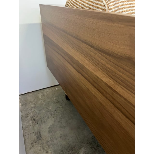 Blu Dot Blu Dot Souvenir Sofa – Walnut Wood Frame With Built-in Display Shelf For Sale - Image 4 of 7