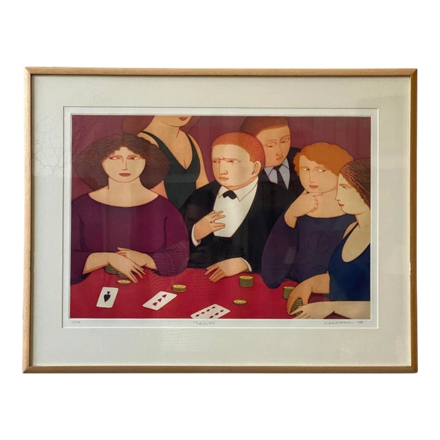 Vintage Signed Aquatint by Andrew Stevovich Titled "Twenty-One," Circa 1988 For Sale